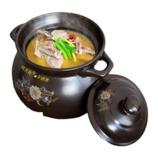 欣天利 砂鍋燉鍋 耐高溫陶瓷煲湯鍋 煤氣竈專用, 1個, 便携【3.35L】3 - 4人份烧坏换新