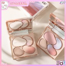 台灣現貨 MISTINE 蜜思婷 奶咖面部綜合彩妝盤 四色腮紅修容盤 多功能盤 實用盤 小紅書推薦, 01棕櫚日光, 1個