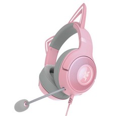RAZER 雷蛇 Kraken Kitty V2 有線耳機, 詳情頁參考, 單一商品, 粉紅色