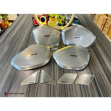 MG HS 高音 低音 門邊喇叭框飾蓋 喇叭框蓋 喇叭框 喇叭蓋 8片組 不遮盲點, 油電版,8片裝(前x4片、後x4片), 霧銀