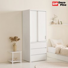 데코파인 리즈 800 서랍옷장 방문설치, 화이트