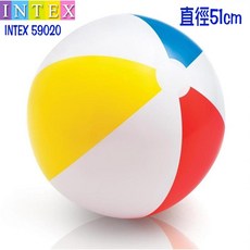 INTEX 透明繽紛沙灘球 充氣球 海灘球 兒童海邊戲水 塑膠球 漂浮球3歲, 透明, 1個, 約51公分, INTEX 59020直徑約51公分