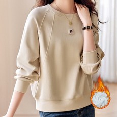 SAHINER 봄 여성 캐주얼 라운드넥 맨투맨 LWAWY56