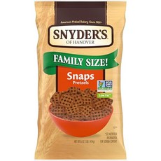 스나이더스 오브 하노버 프레첼 스냅스 패밀리 사이즈 16 온스 봉투 스나이더스 오브 하노버 프레첼 스냅스 패밀리 사이즈 16 온스 봉투, 1개, 453g