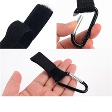 실속상점 비너형걸이 유모차가방고리, 블랙, 1