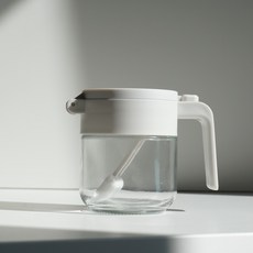 플랜잇 원터치 밀폐 유리 양념통, 양념통+스푼, 1개