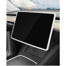 테슬라 모니터 테두리 실리콘 보호커버 악세사리 모델3 모델Y 하이랜드/주니퍼 테슬라 용품 악세사리 네비게이션 보호대, 1GB, 그레이