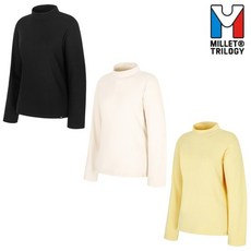 국내매장정품 밀레 여성 티셔츠 [밀레]여성 가을겨울 양면기모 LD 보네트 반하이넥 티셔츠_MVTF 밀레티셔츠 50대 여성티셔츠 여자 밀레여성티셔츠