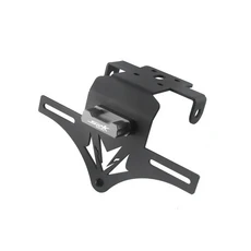 QJMOTOR SRK 600 RR 오토바이 라이센스 플레이트 홀더 방향 지시등 LED가있는 테일 깔끔한 제거기, 09 SRK600-Fixed-Grey