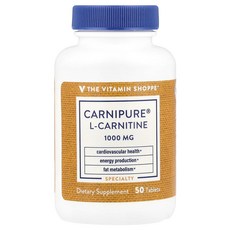 신상할인판매 The Vitamin Shoppe Carnipure® l-카르니틴 1000mg 50정 최저가격, TheVitaminShoppeCarnipurel카르니틴, 1개