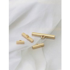 막대문진 일자 단추 10mm 6개 금색 라이트골드40mm 골드, 골드 20mm 6개