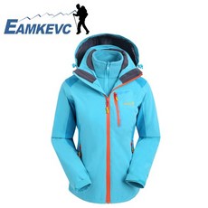 伊凱文戶外 EAMKEVC 女款兩件式防水保暖外套 天藍色 登山/滑雪/出國/旅行/防風