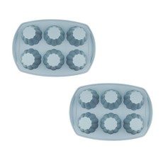 2 Pack Chocolate Molds 6-Cavities Silicone Flower Mold for Chocolate Candy Cake Decoration Jelly (, 2 Pack Chocolate Molds,6-Cavit