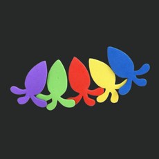 밀쿠네 모양 미술스펀지 100P 대용량 EVA 물감 놀이용 미니스펀지 모양스펀지