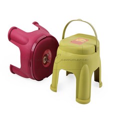 손잡이 의자 낮은의자 접이식스툴 현관의자 화장대의자 야외용의자, 자주색