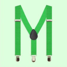 어린이집 유치원 행사용 아동 멜빵 초록 서스펜더 남아 여아 공용 벨트