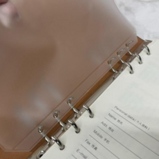 상도일WP 다이어리 반투명 지퍼락 속지 바인더 6공 A5, 본상품