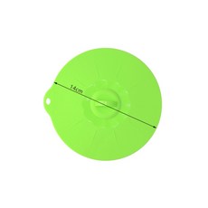 실리콘 팬 덮개 뚜껑 범용 커버 범람 방지 주방 기름 조리기구, 14cm 그린 × 1개