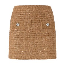 핀코 시퀸 장식 미니 스커트