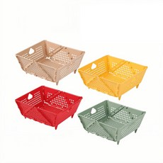 CC家居 可摺疊瀝水籃 (好收納/清洗蔬果), 1個, 粉杏色