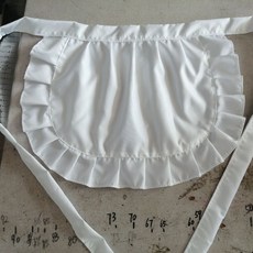 兒童白色小圍兜圍裙：搭配洋服公主角色扮演圍裙
