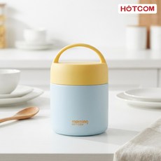 핫콤 모닝 보온죽통 500, 1개, 500ml, 스카이블루