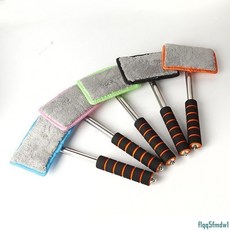 洗車刷 玻璃伸縮除霧刷 多功能短款小拖把 汽車防霧刷 車窗清潔刷 汽車清潔用品, 1個, 【橘色握把】防滑可伸縮（默認橘色可備註）,單獨擦布（無握把）