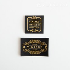 면라벨 끼움 양접 핸드메이드 라벨 빈티지 캐릭터 문구 B, 13) 엔틱 빈티지 2종, 1개