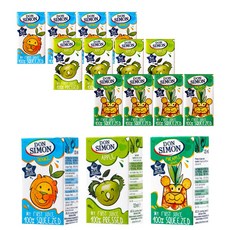 돈시몬 100%착즙주스 오렌지125ml 5개+사과125ml 5개+파인애플 백포도125ml 5개 (총15개) 음료수생과일어린이, 125ml, 15개