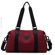 賣場優選 限時購 旅行包短途出差輕便手提包手提大容量單肩包行李收納袋運動健身防水包新款手提包時尚潮流PN7D, 紅色(乾濕分離+防潑水), 1個