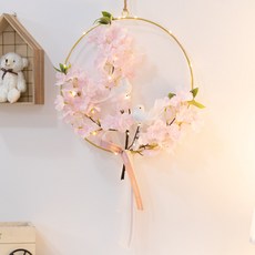 봄조화 클래식 벚꽃리스, 35핑크 1개