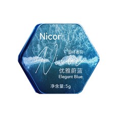Nicor 男性固體香膏 持久留香 淡香, 1個, 優雅蔚藍, 5g
