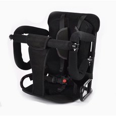 兒童機車安全座椅後靠背扶手：舒適安全，可調式設計，安裝簡易, 五點式安全帶款黑色, 1個