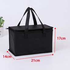 야외 휴대용 절연 쿨러 가방 열 가방 피크닉 점심 도시락 열 상자 쿨러 상자 음료 맥주 냉장고 주최자, CHINA, [03] 21X14X17 Black, 1개
