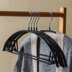 산스크리트 어깨 뿔방지 논슬립 코팅 옷걸이, 20개, 검정