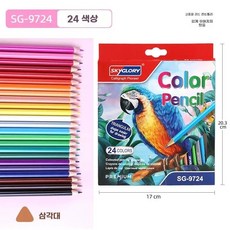 힐링 컬러링북 성인 색칠하기 색칠공부 책, 1개, U. 앵무새 색연필 4색 상자