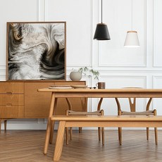 공간조명 피넨 1등 펜던트, LED 볼전구 10W - 노란불, 블랙