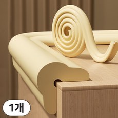 리빙메이커 말랑 쿠션 잘라쓰는 W 아기 모서리 코너 보호대, 1개, 아이보리