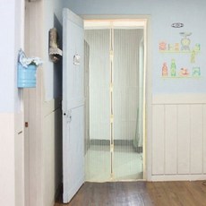 GE가은스토어 자석 도어 모기장(아이보리) (90cm) 출입문모기장 현관문모기장 출입문자동모기장