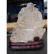 小o結緣館帶皮白水晶雕像 仿古家具擺飾 居家招財風水擺件 快速到貨, 黃