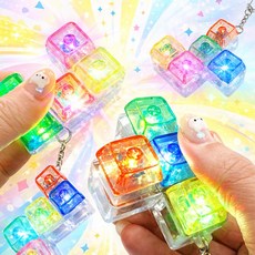 5구 불빛 딸깍이 키링 6개세트, 1개