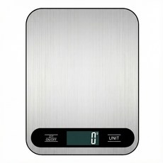 loftylife [1g 정밀] 주방 디저트 저울 스테인리스 접시 g/ml 단위 백라이트 디스플레이 계량/피하기 세로타입 / 주방저울 디저트저울, DH-F8005, Silver, 5kg