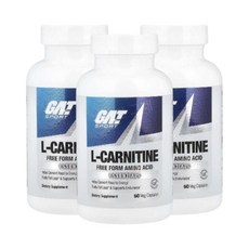 GAT L Carnitine 카르니틴 500mg 60캡슐 3개 운동부스터 엘 카르티닌, 60정