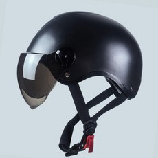 빅사이즈 특대형 헬멧 무광 하이바 짧은 프리사이즈 라이딩 대형 스쿠터 고글 고화질, 매트텍스처 블랙 숏 브라운 미러