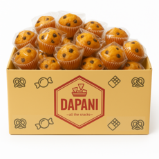 다파니 초코칩 미니 머핀 촉촉한 케이크 60개입, 1박스