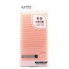 ILYNN 雙色沐浴巾, 1個, 顏色隨機, 1片