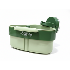 쿠위시 싱크대 음식물 거름망 흡착식 음식물 거치대 고급망사수세미 2장 증정, 그린, 1개