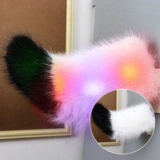화려한 리모컨 전동 자동차 꼬리 푹신한 자전거 흔들리는 움직이는 자가 접착식, 1개, 7. White Black