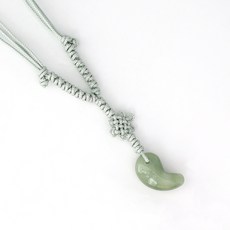 힐링젬 천연 옐로우그린 아벤츄린 원석 곡옥 국화매듭 목걸이 19mm