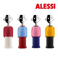 Alessi 알레시 알레산드로 M 와인오프너, 1개, 라이트블루&레드